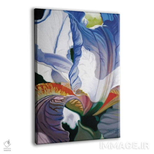 تابلو دکوراتیو زنبق آبی اثر کلویی هدن - نمای پرسپکتیو محصول