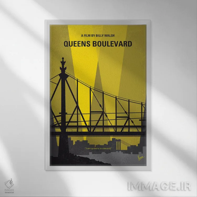 تابلو مینیمال پوستر مینیمال فیلم بلوار کویینز اثر چانکونگ - نمای قابدار سفید