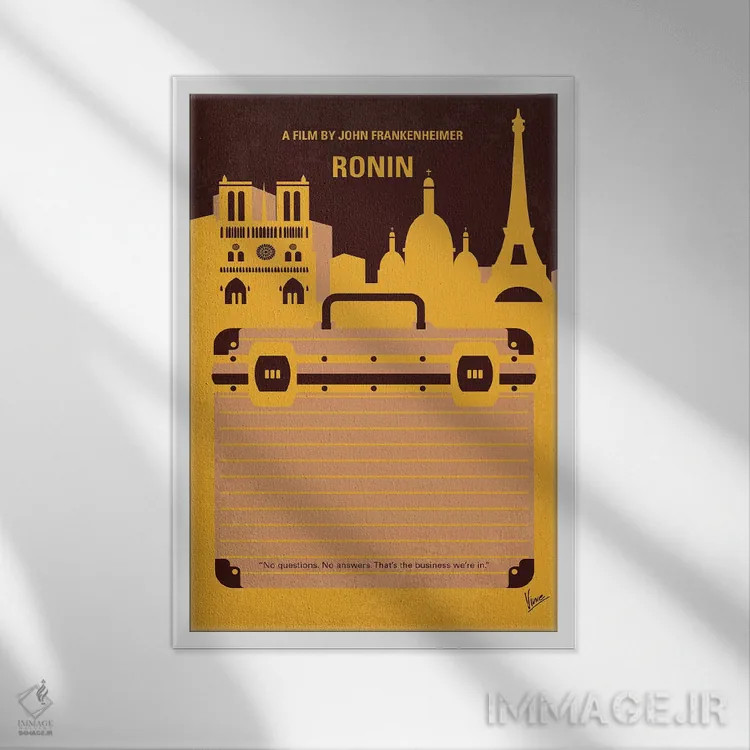 تابلو مینیمال پوستر مینیمال فیلم رونین اثر چانکونگ - نمای قابدار سفید