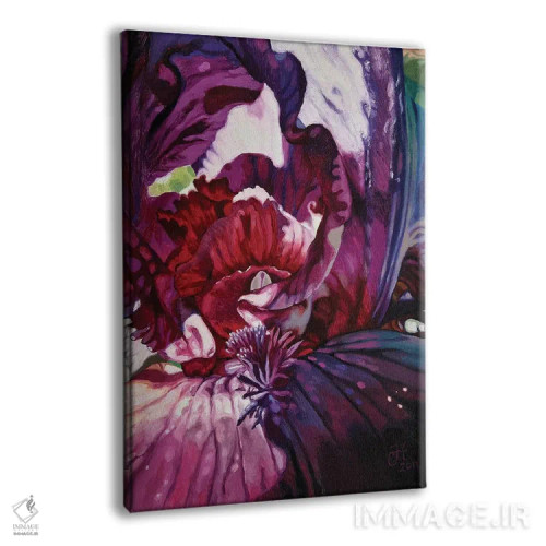 تابلو دکوراتیو زنبق بنفش اثر کلویی هدن - نمای پرسپکتیو محصول