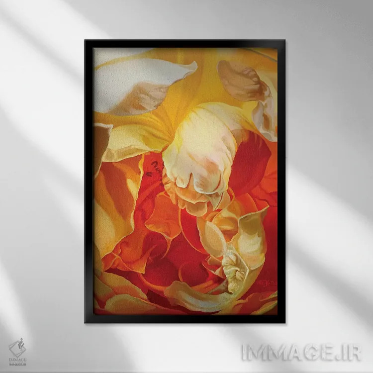 تابلو دکوراتیو رز برای جان اثر کلویی هدن - نمای قابدار مشکی