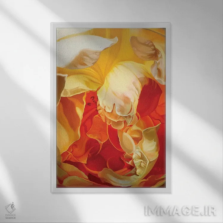 تابلو دکوراتیو رز برای جان اثر کلویی هدن - نمای قابدار سفید
