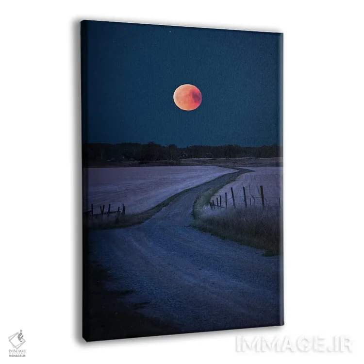 تابلو دکوراتیو ماه خونین ۲۰۱۸ اثر کریستین لیندستن - نمای پرسپکتیو محصول