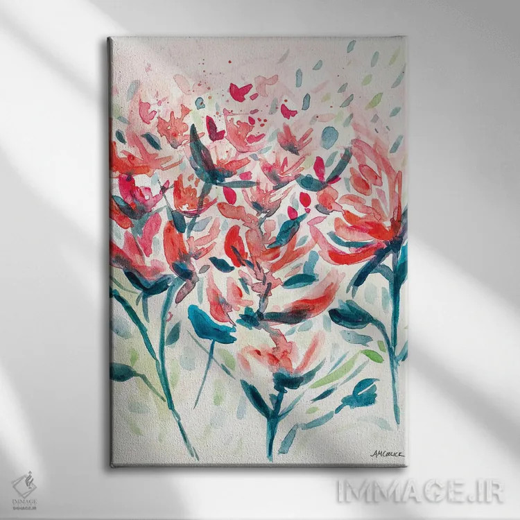 تابلو دکوراتیو گل های وحشی I اثر آن مری کولیک - نمای روبهرو روی دیوار