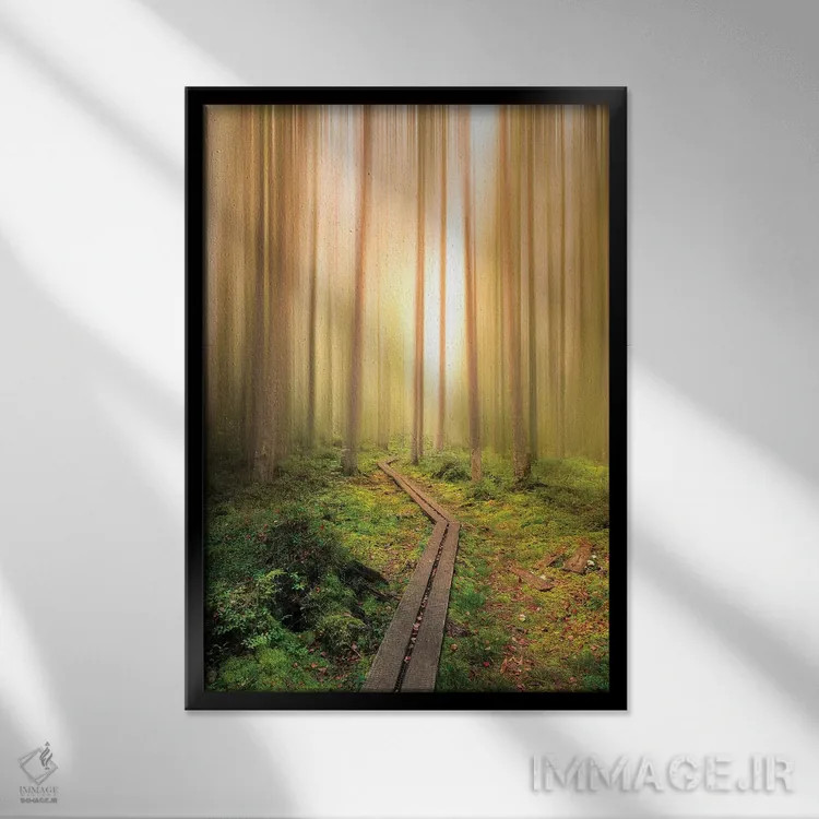 تابلو دکوراتیو به سوی نور اثر کریستین لیندستن - نمای قابدار مشکی