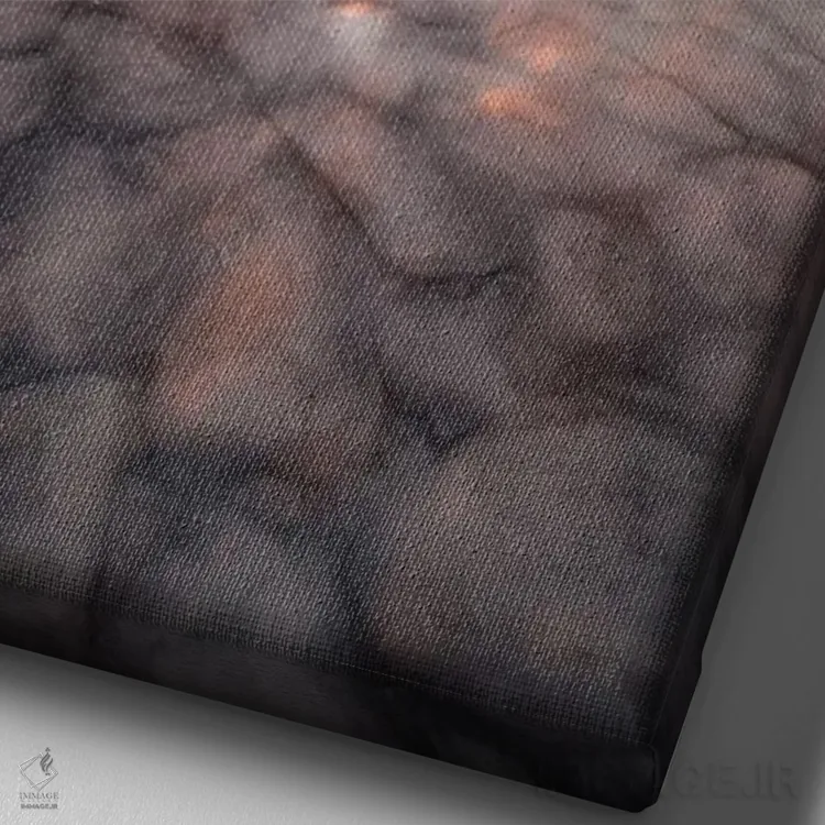 تابلو دکوراتیو ذوب شدن اثر کریستین لیندستن - نمای نزدیک بافت بوم