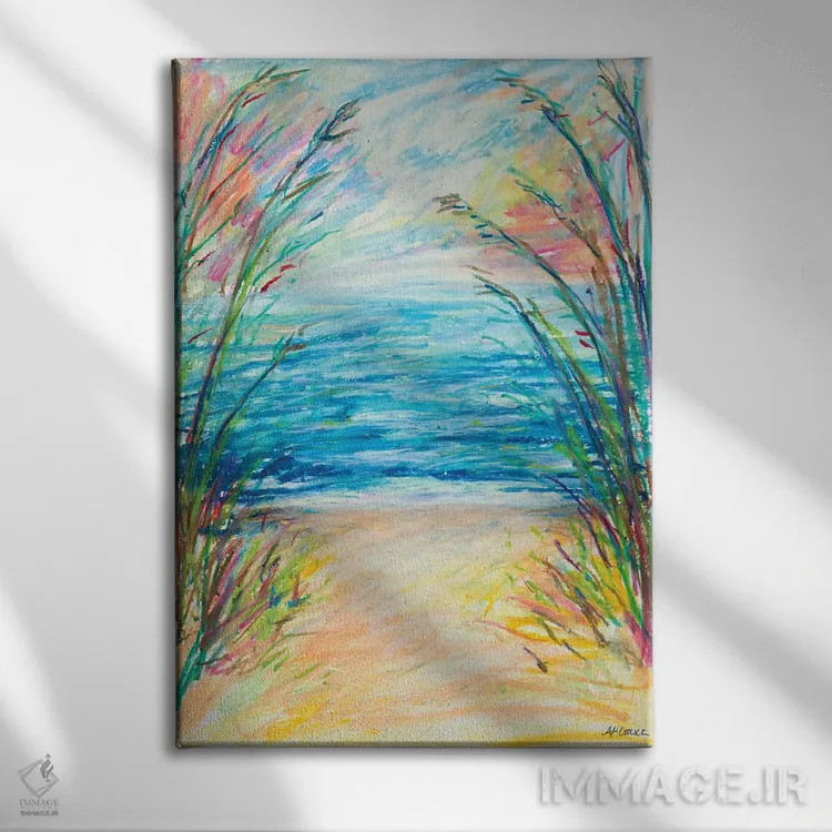 تابلو دکوراتیو مسیر به سوی آب اثر آن مری کولیک - نمای روبهرو روی دیوار
