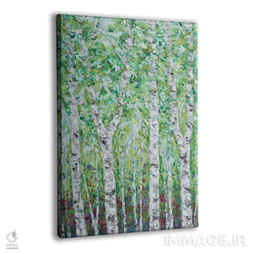 تابلو دکوراتیو چوب غان سبز II اثر آن مری کولیک - نمای پرسپکتیو محصول