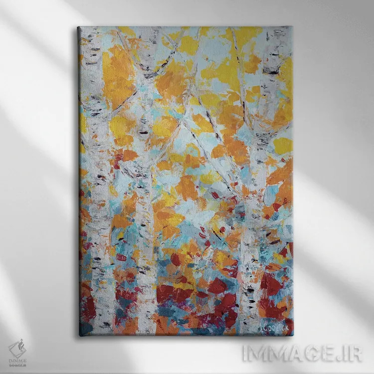 تابلو دکوراتیو صنوبر اکتبر I اثر آن مری کولیک - نمای روبهرو روی دیوار