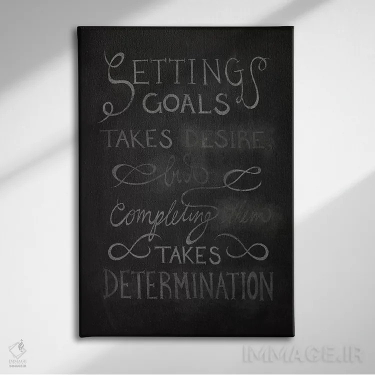 تابلو دکوراتیو کامل کردن نیازمند اراده است اثر فایو بای فایو کالکتیو - نمای روبهرو روی دیوار