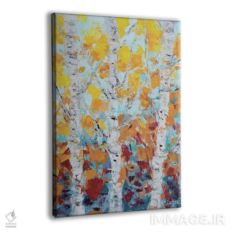 تابلو دکوراتیو صنوبر اکتبر II اثر آن مری کولیک - نمای پرسپکتیو محصول