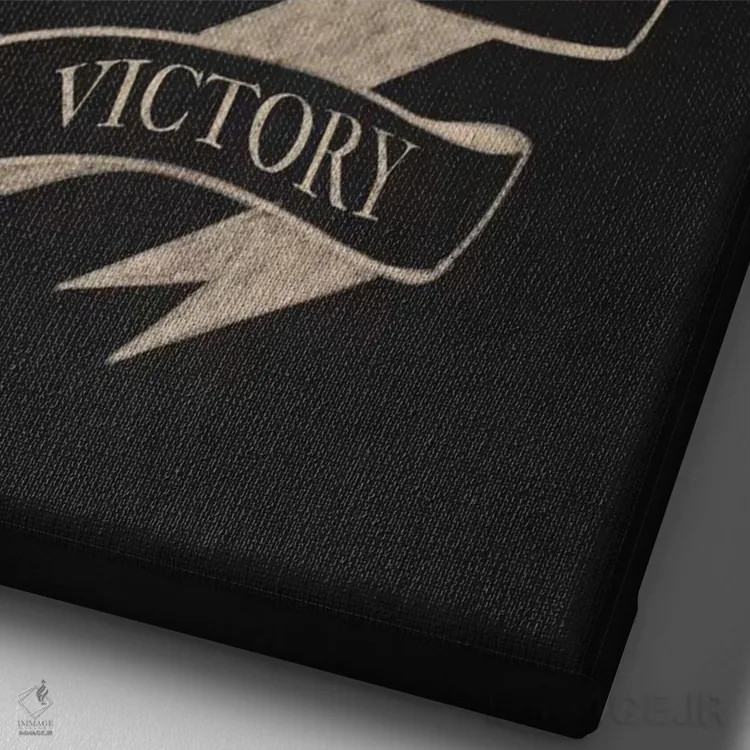 تابلو دکوراتیو چالش ها را بپذیر اثر فایو بای فایو کالکتیو - نمای نزدیک بافت بوم