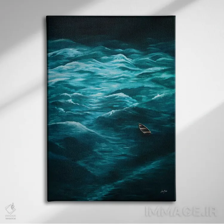 تابلو دکوراتیو سرگردان اثر کریستوفر لیتر - نمای روبهرو روی دیوار