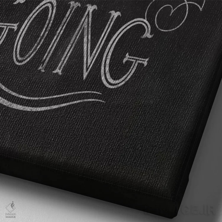 تابلو دکوراتیو به ساعت نگاه نکن اثر فایو بای فایو کالکتیو - نمای نزدیک بافت بوم