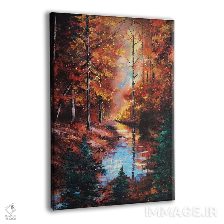 تابلو دکوراتیو جویبار بوفالو کوچولو اثر کریستوفر لیتر - نمای پرسپکتیو محصول