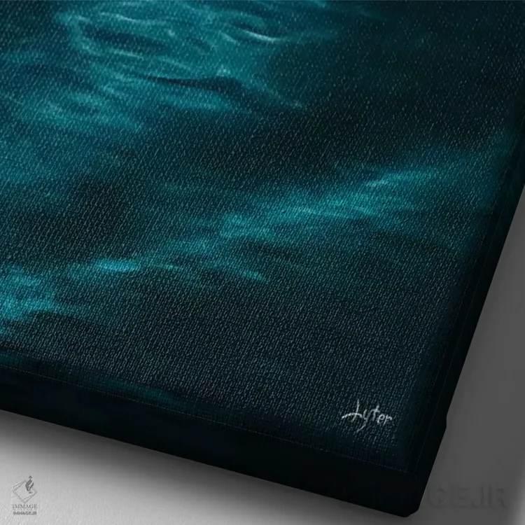 تابلو دکوراتیو سرگردان اثر کریستوفر لیتر - نمای نزدیک بافت بوم