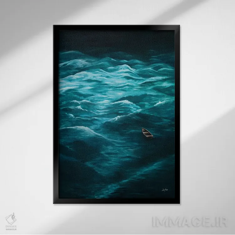 تابلو دکوراتیو سرگردان اثر کریستوفر لیتر - نمای قابدار مشکی