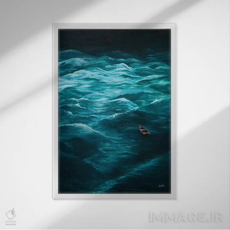 تابلو دکوراتیو سرگردان اثر کریستوفر لیتر - نمای قابدار سفید