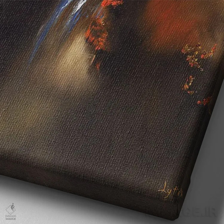 تابلو انتزاعی پایان اثر کریستوفر لیتر - نمای نزدیک بافت بوم