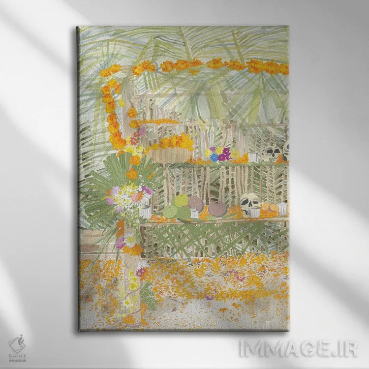 تابلو دکوراتیو روز مرگان اثر کلر ویلسون - نمای روبهرو روی دیوار