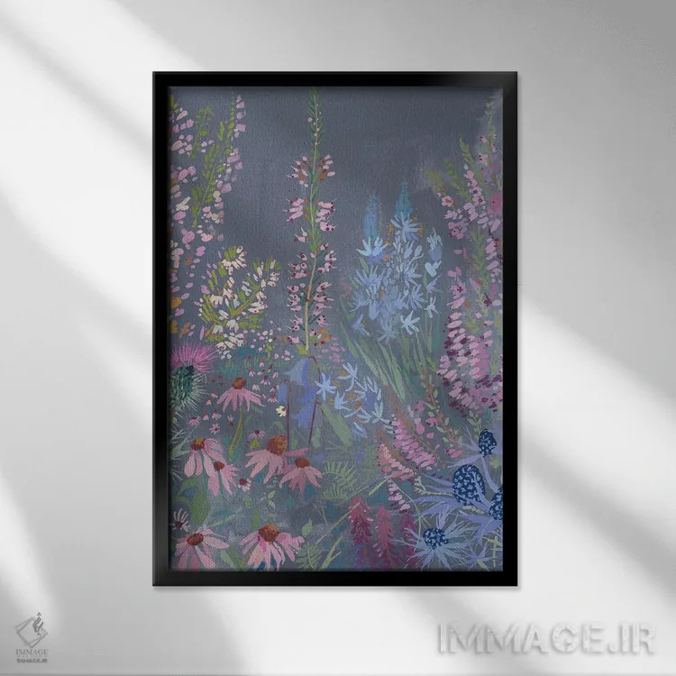 تابلو دکوراتیو واحه ۴ اثر کلر ویلسون - نمای قابدار مشکی