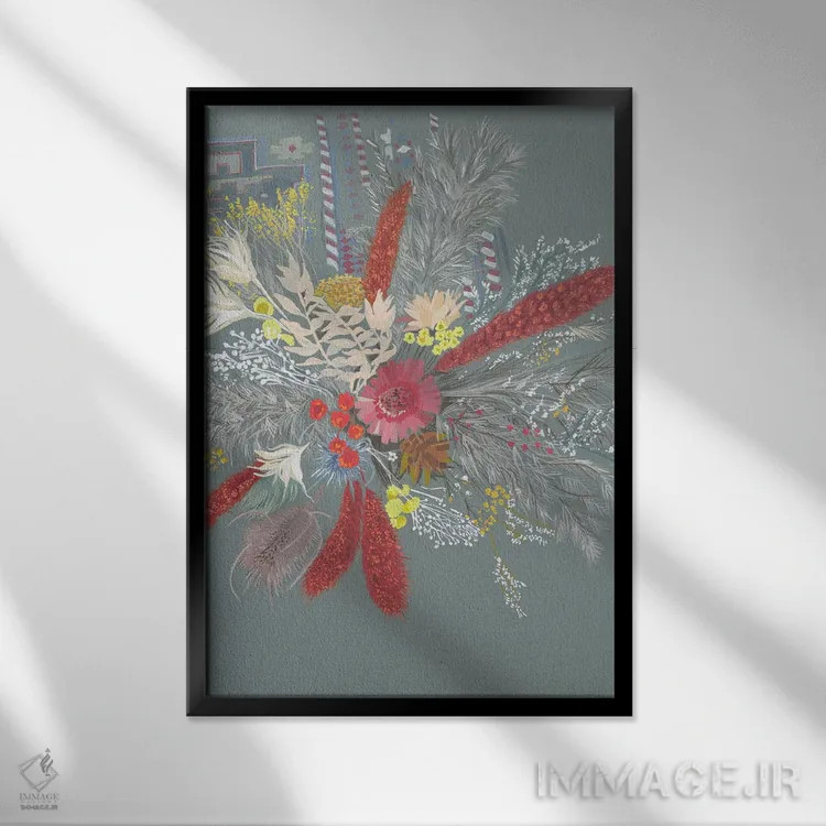 تابلو دکوراتیو تعطیلات اثر کلر ویلسون - نمای قابدار مشکی