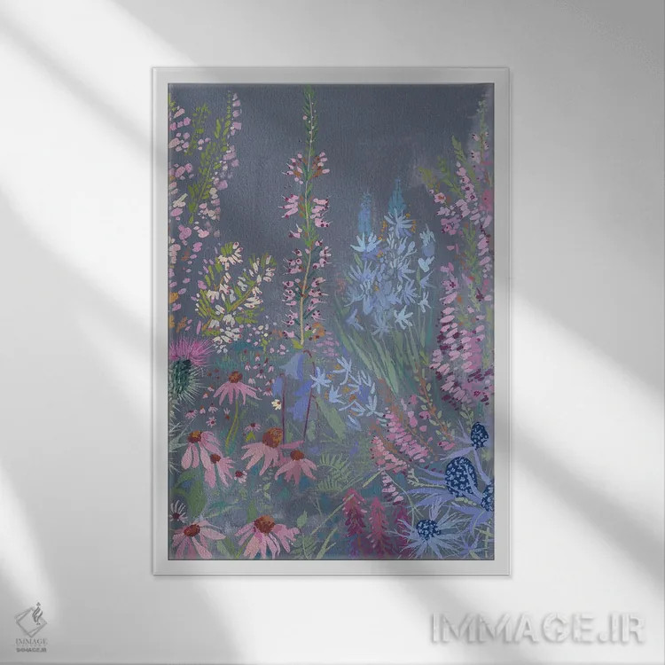 تابلو دکوراتیو واحه ۴ اثر کلر ویلسون - نمای قابدار سفید