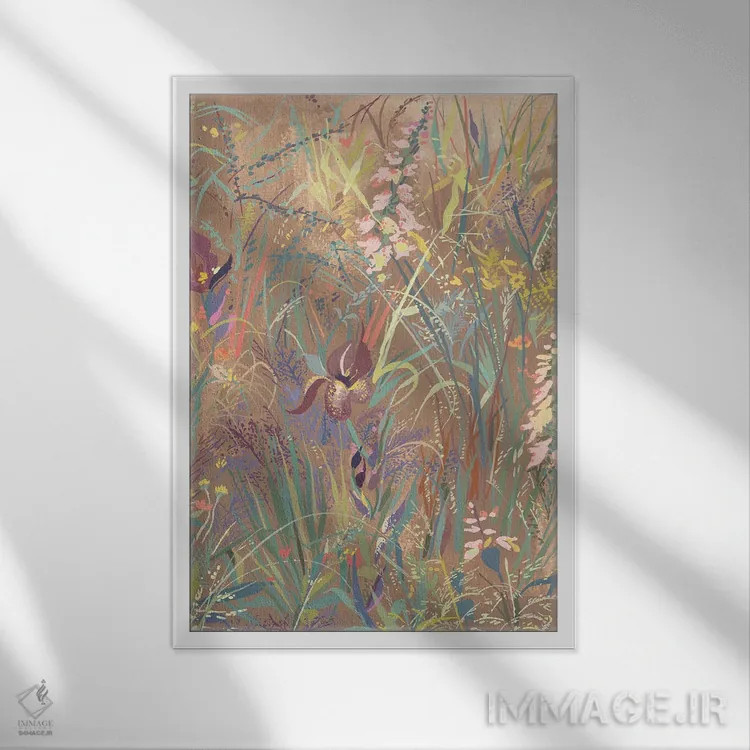 تابلو دکوراتیو واحه ۲ اثر کلر ویلسون - نمای قابدار سفید