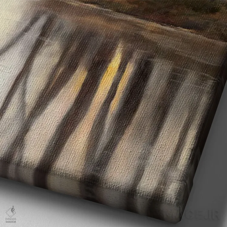 تابلو دکوراتیو تا آخرین لحظه اثر کولمن سنکال - نمای نزدیک بافت بوم