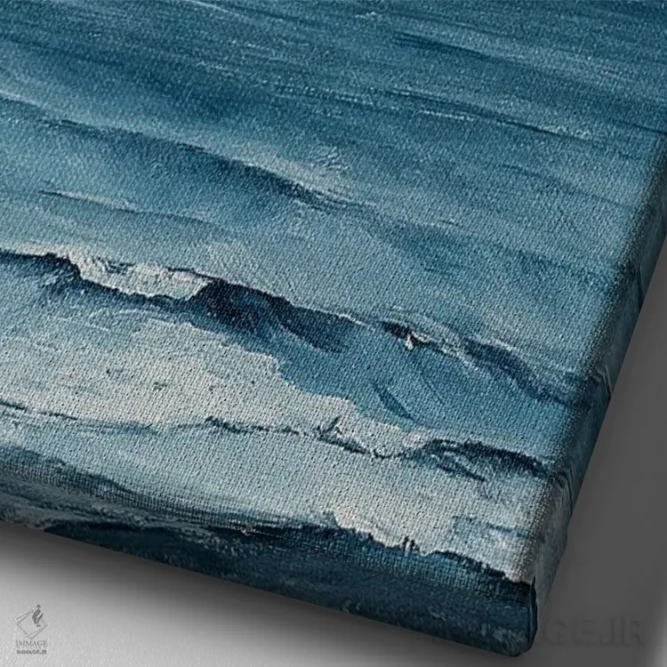 تابلو دکوراتیو بسوی افق اثر کولمن سنکال - نمای نزدیک بافت بوم