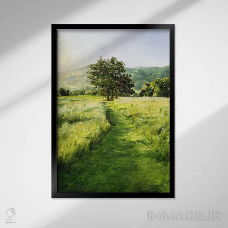 تابلو دکوراتیو آن نور طلایی اثر کولمن سنکال - نمای قابدار مشکی