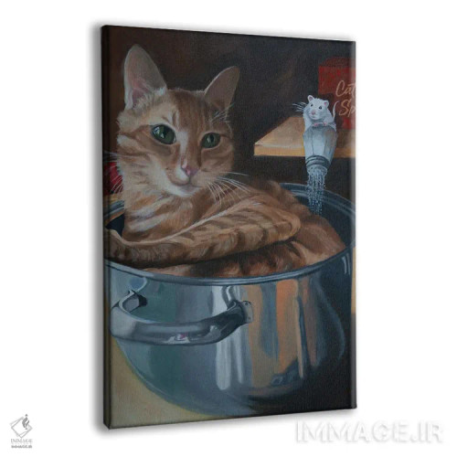 تابلو دکوراتیو نوئل گربه اثر کارول لوز - نمای پرسپکتیو محصول