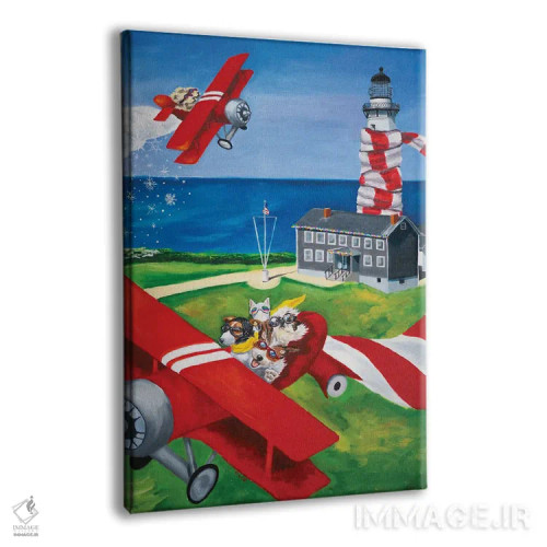 تابلو دکوراتیو تزئین فانوس دریایی مونتاک اثر کارول لوز - نمای پرسپکتیو محصول