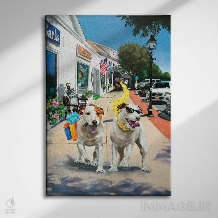 تابلو دکوراتیو زندگی جودی و الروی اثر کارول لوز - نمای روبهرو روی دیوار