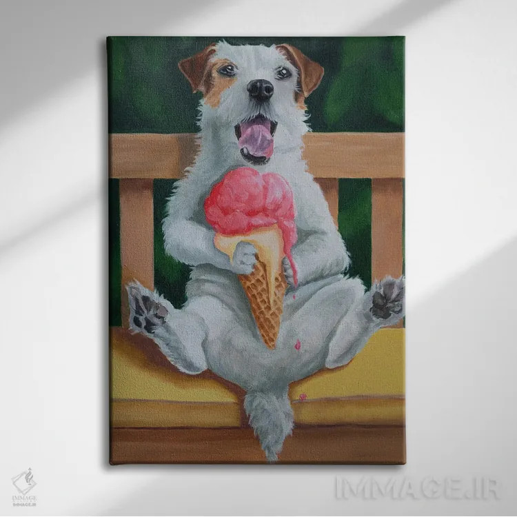 تابلو دکوراتیو زمان بستنی اثر کارول لوز - نمای روبهرو روی دیوار