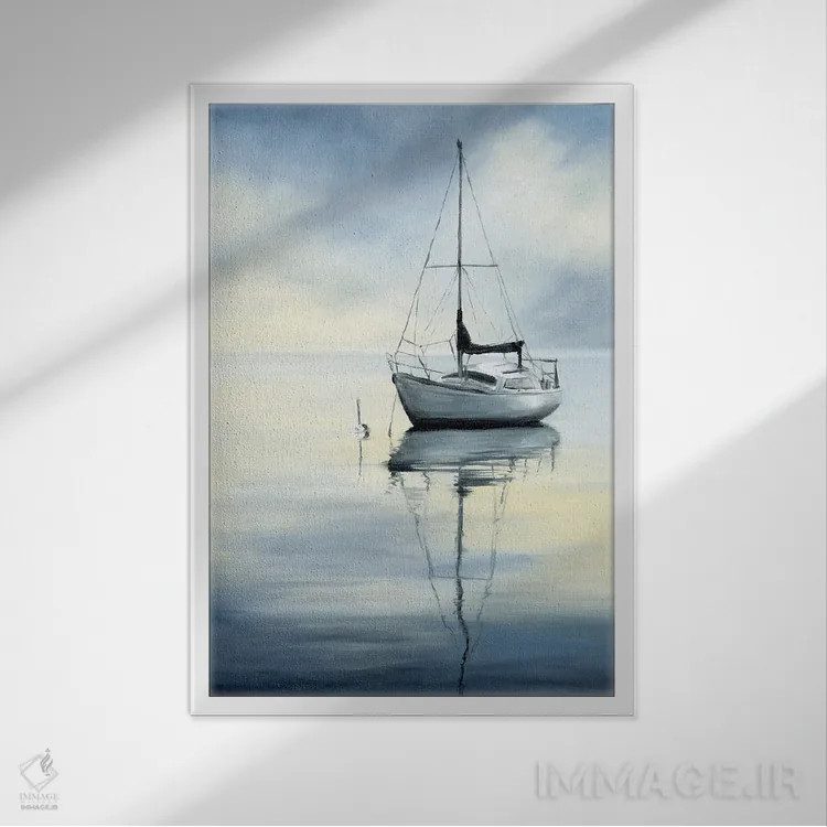 تابلو دکوراتیو انتظار اثر کولمن سنکال - نمای قابدار سفید