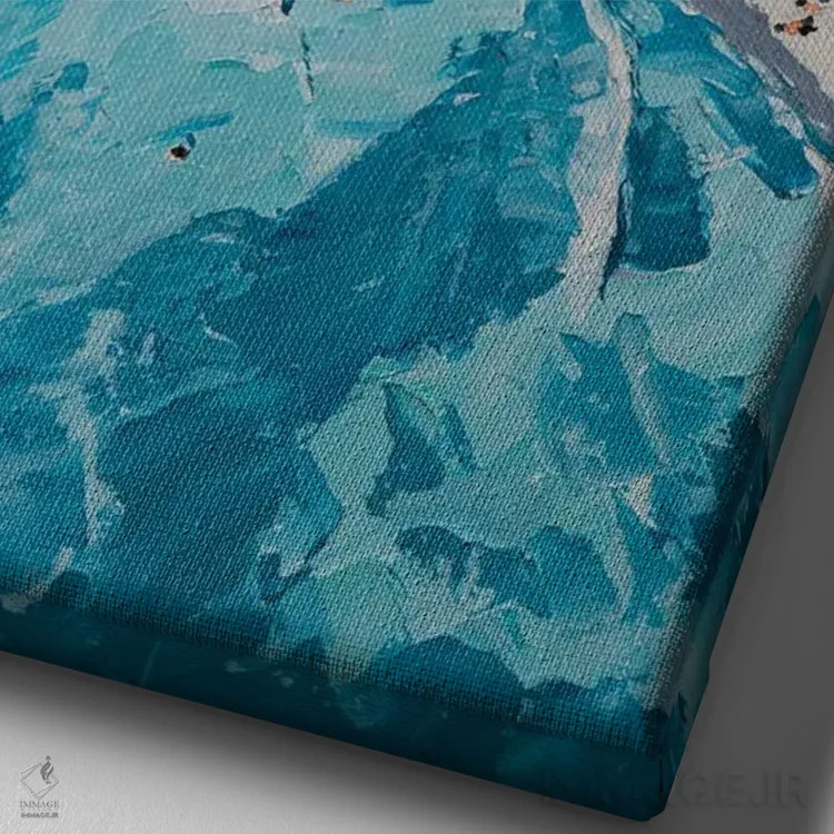 تابلو دکوراتیو ساحل ۲ اثر کارول لوز - نمای نزدیک بافت بوم