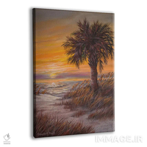 تابلو دکوراتیو طلوع نخل سان ها اثر کمبل فراست - نمای پرسپکتیو محصول