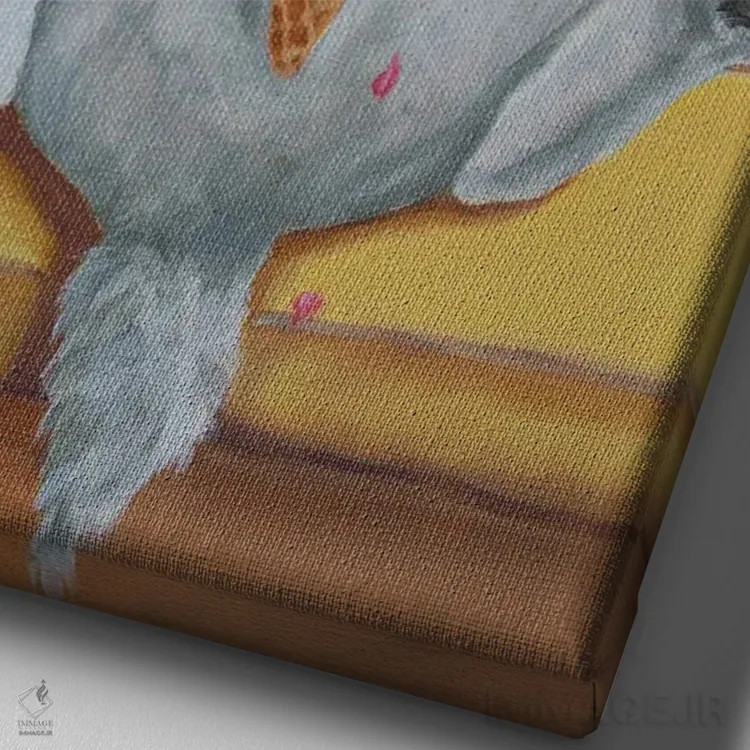 تابلو دکوراتیو زمان بستنی اثر کارول لوز - نمای نزدیک بافت بوم