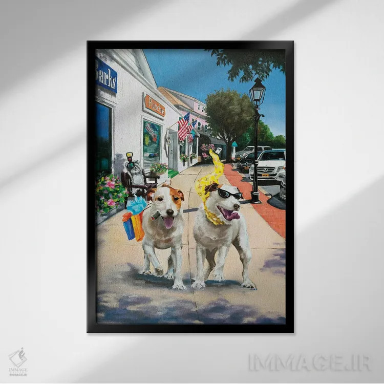 تابلو دکوراتیو زندگی جودی و الروی اثر کارول لوز - نمای قابدار مشکی