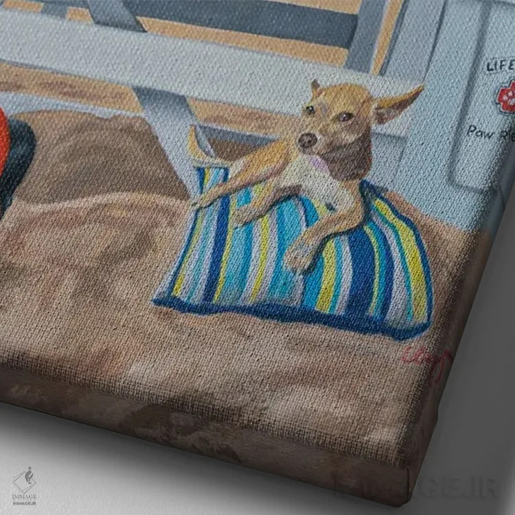 تابلو دکوراتیو نجات غریق ها اثر کارول لوز - نمای نزدیک بافت بوم