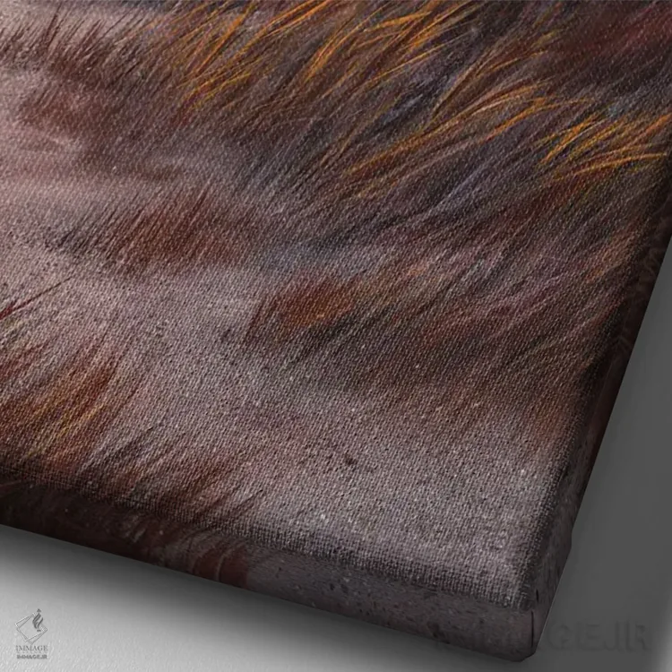 تابلو دکوراتیو طلوع نخل سان ها اثر کمبل فراست - نمای نزدیک بافت بوم