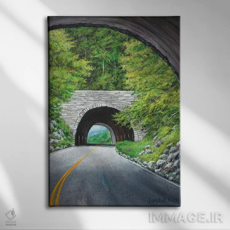 تابلو دکوراتیو حلقه بلو ریج اثر کمبل فراست - نمای روبهرو روی دیوار