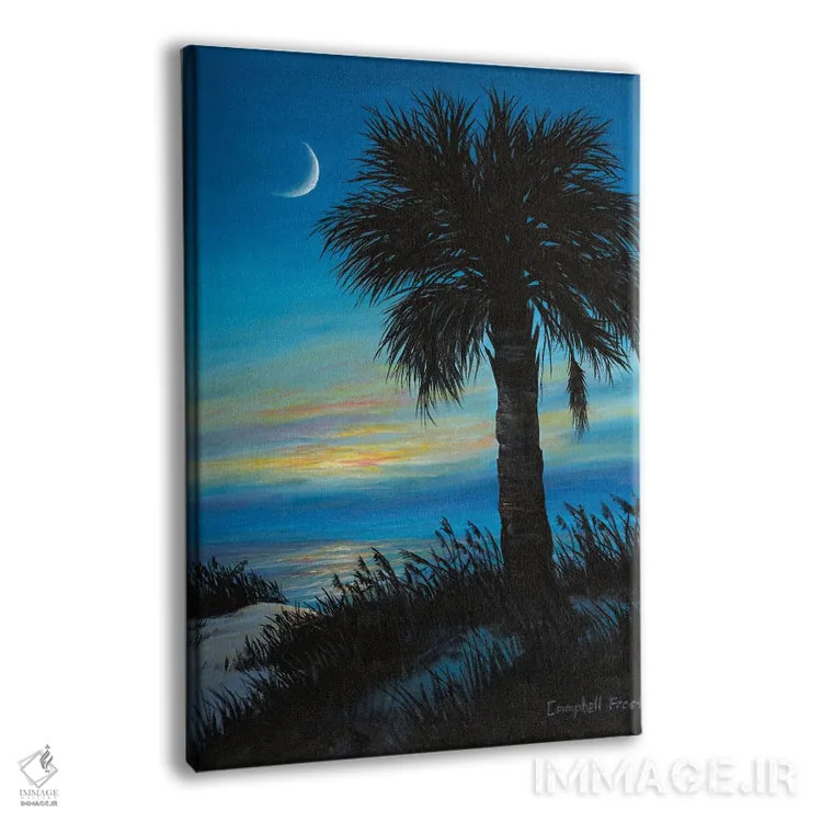 تابلو دکوراتیو هلال پالمتو اثر کمبل فراست - نمای پرسپکتیو محصول