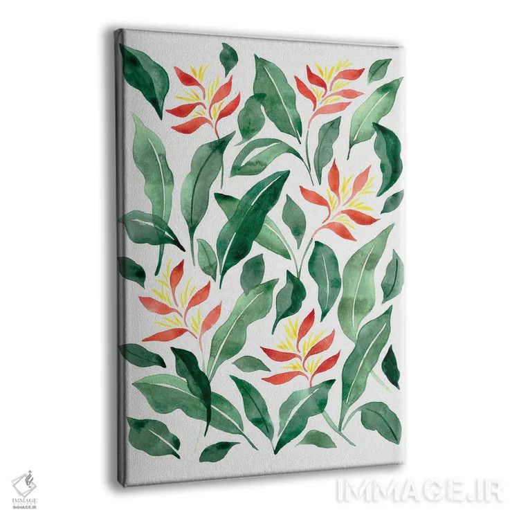 تابلو انتزاعی گل طوطی برزیلی اثر کامیلا خونکوس - نمای پرسپکتیو محصول