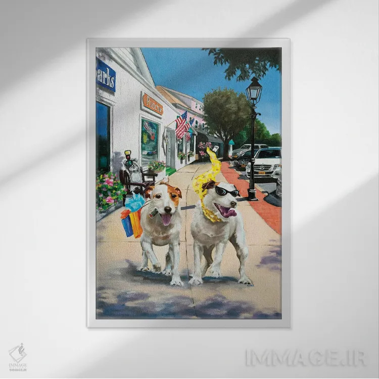 تابلو دکوراتیو زندگی جودی و الروی اثر کارول لوز - نمای قابدار سفید