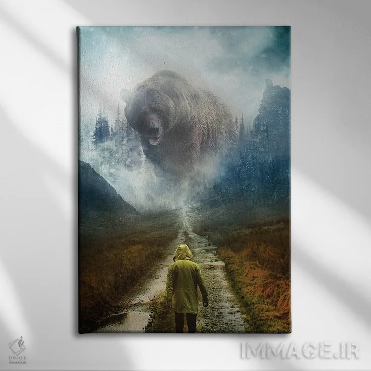 تابلو دکوراتیو سرزمین بی صاحب اثر کلودیا مک کینی - نمای روبهرو روی دیوار