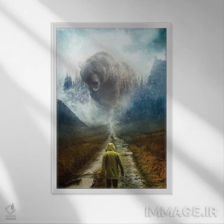 تابلو دکوراتیو سرزمین بی صاحب اثر کلودیا مک کینی - نمای قابدار سفید