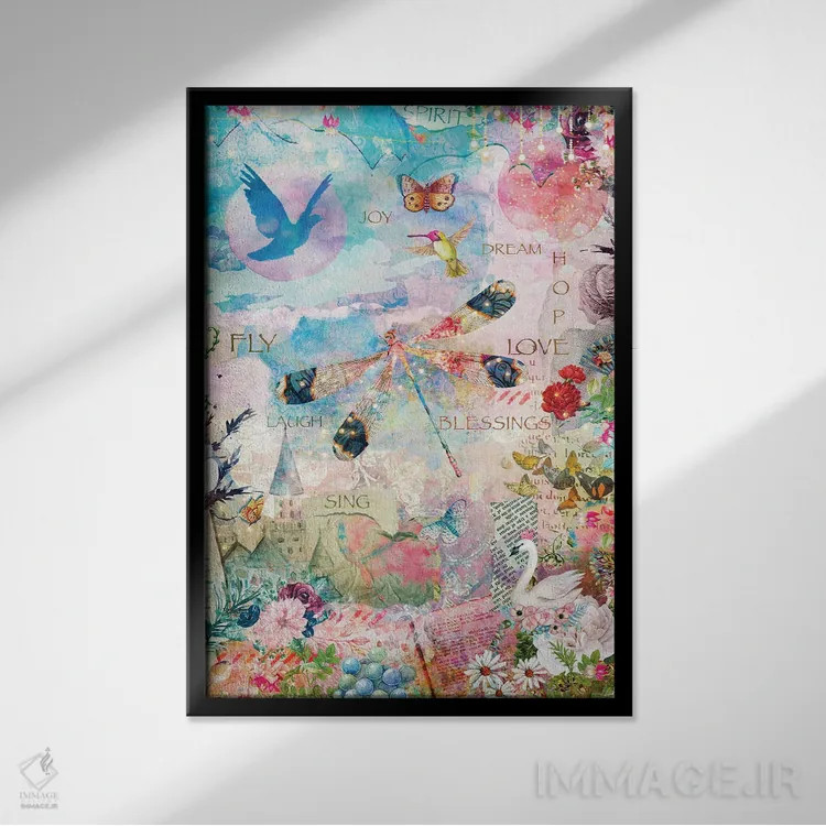 تابلو دکوراتیو رویا اثر کلودیا مک کینی - نمای قابدار مشکی