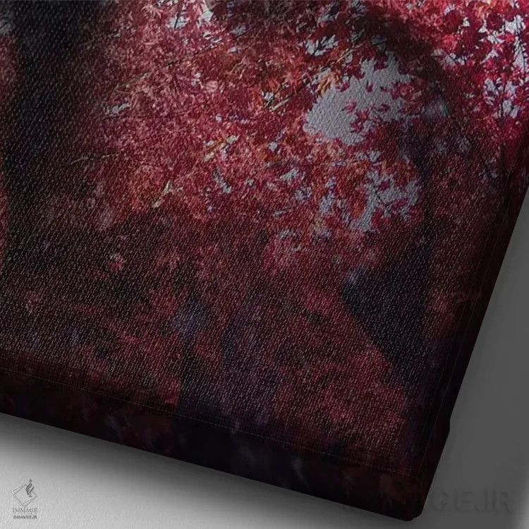 تابلو دکوراتیو درخت نیکی و بدی اثر کلودیا مک کینی - نمای نزدیک بافت بوم